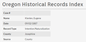 Eugene gained US citizenship in 1887.