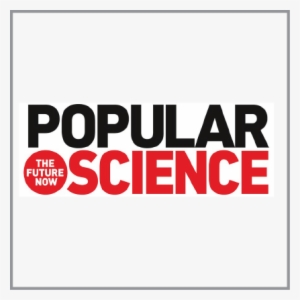 Popular is in capitals in black blocky lettering. Below the P is a red circle that says "The Future Now" in white blocked letters. To the right of the circle is the word Science in red.